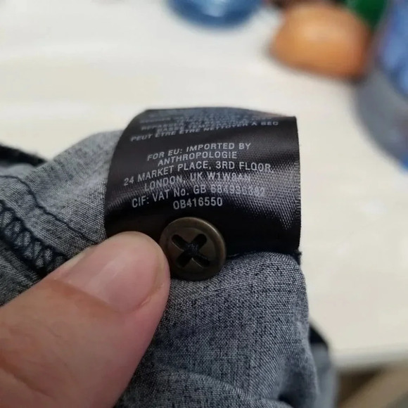 𝅺anthro Lilka Lakeshore Jumpsuit Navy Blue  Floral M - Picture 8 of 13